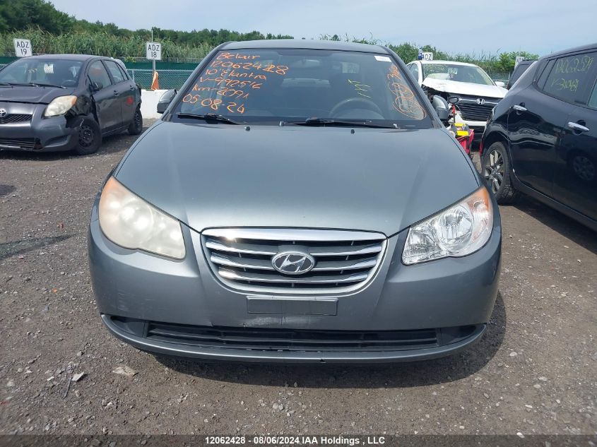 2010 Hyundai Elantra VIN: KMHDT4BD9AU992516 Lot: 12062428