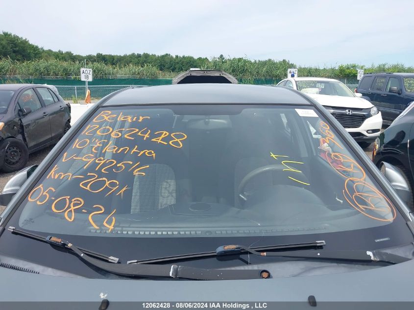 2010 Hyundai Elantra VIN: KMHDT4BD9AU992516 Lot: 12062428