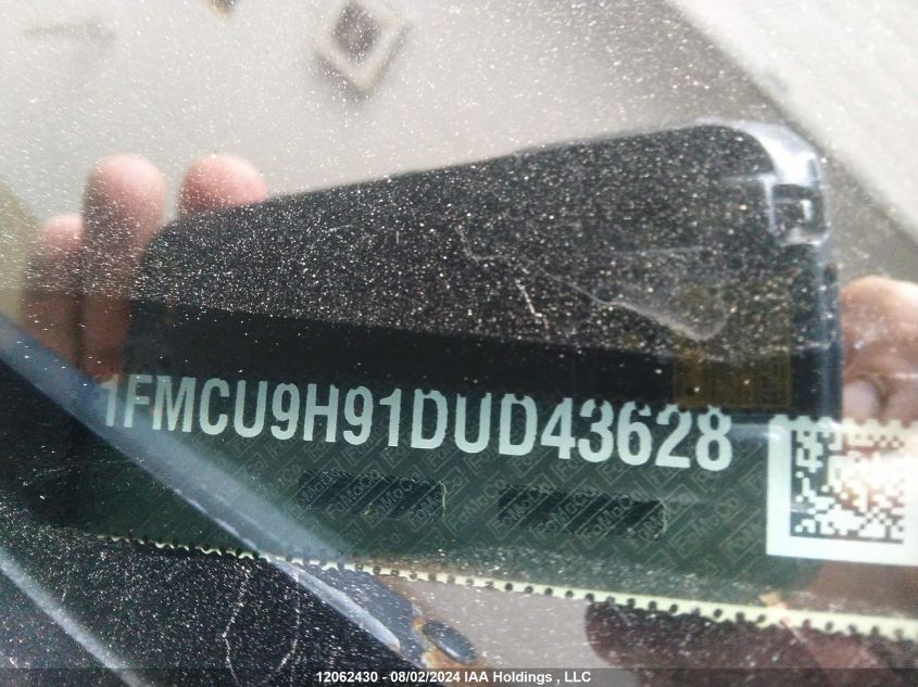 2013 Ford Escape Sel VIN: 1FMCU9H91DUD43628 Lot: 12062430