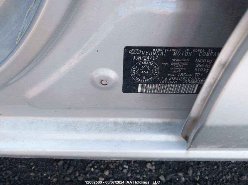 2018 Hyundai Elantra Gt VIN: KMHH35LE3JU023986 Lot: 12062509