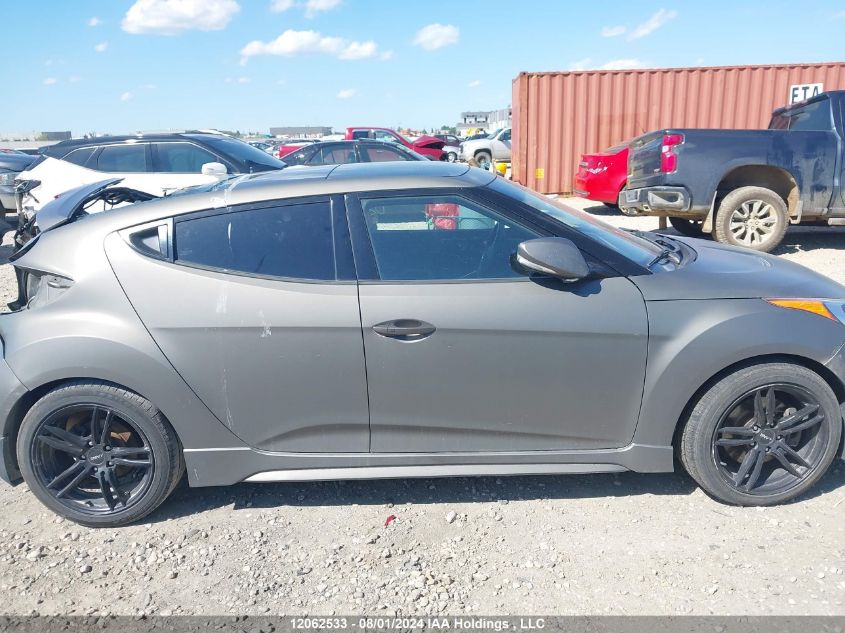 2013 Hyundai Veloster Turbo VIN: KMHTC6AE4DU143822 Lot: 12062533