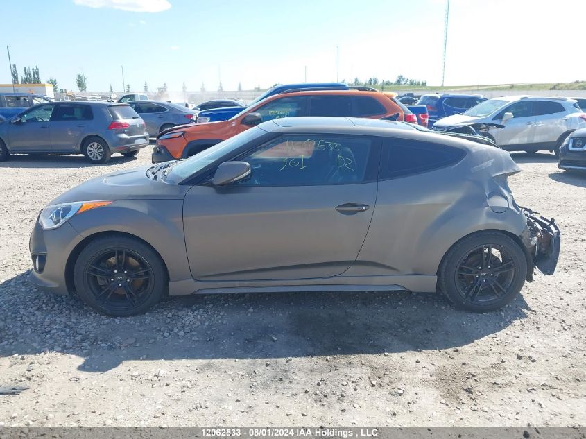2013 Hyundai Veloster Turbo VIN: KMHTC6AE4DU143822 Lot: 12062533