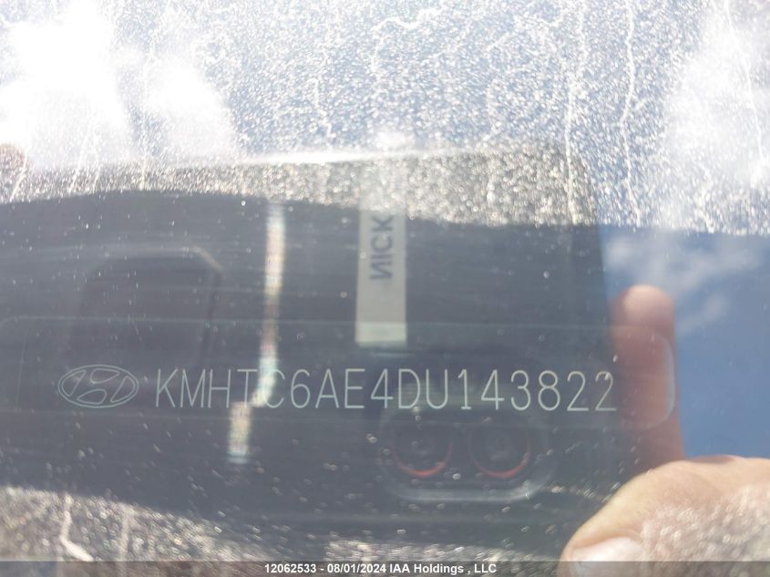 2013 Hyundai Veloster Turbo VIN: KMHTC6AE4DU143822 Lot: 12062533