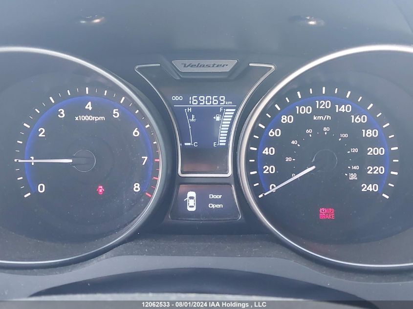 2013 Hyundai Veloster Turbo VIN: KMHTC6AE4DU143822 Lot: 12062533