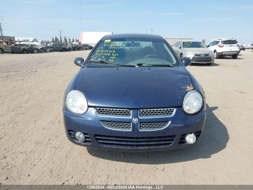 2005 Dodge Neon Sx 2.0 VIN: 1B3ES46CX5D269102 Lot: 12062624