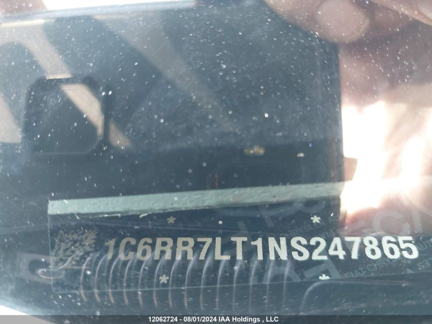 2022 Ram 1500 Classic Slt VIN: 1C6RR7LT1NS247865 Lot: 12062724