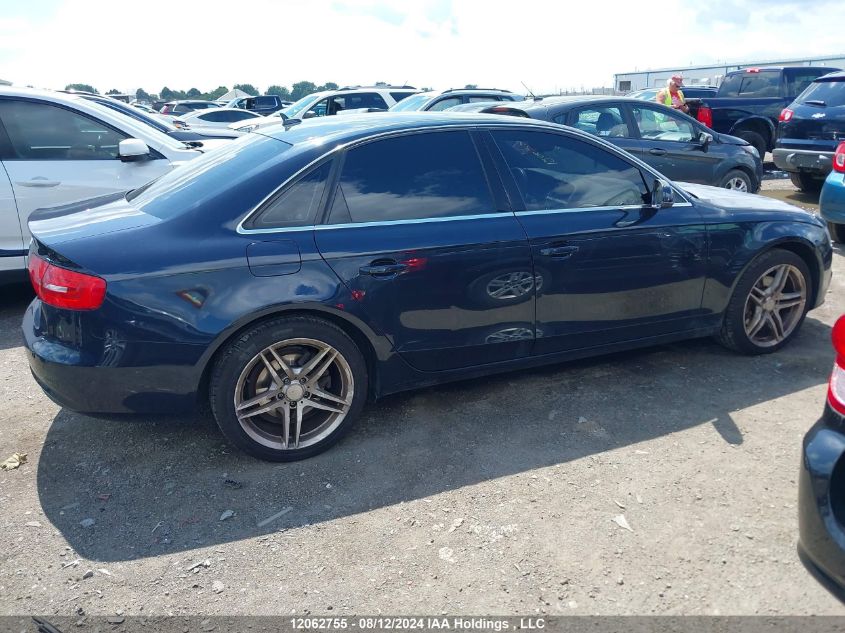 2013 Audi A4 VIN: WAUFFCFL0DN019259 Lot: 12062755