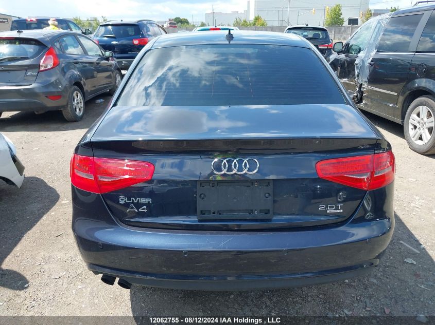 2013 Audi A4 VIN: WAUFFCFL0DN019259 Lot: 12062755