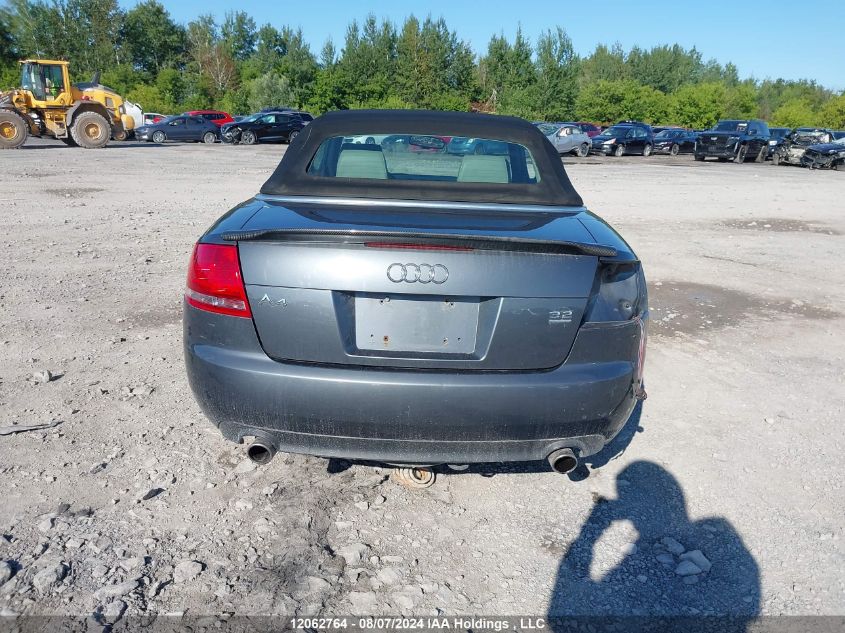 2007 Audi A4 VIN: WAUDH48H77K030572 Lot: 12062764