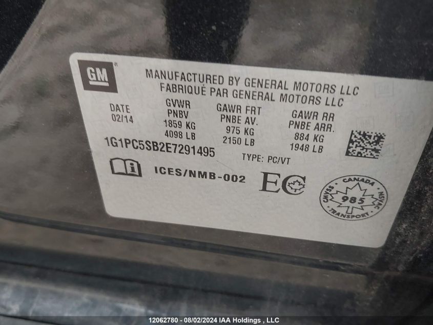 1G1PC5SB2E7291495 2014 Chevrolet Cruze