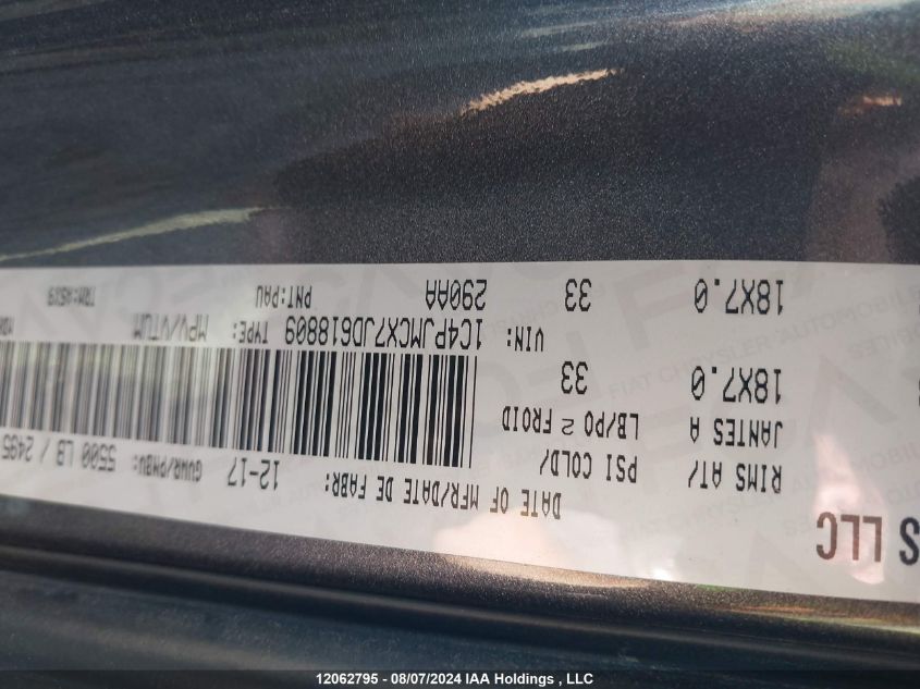 2018 Jeep Cherokee Latitude VIN: 1C4PJMCX7JD618809 Lot: 12062795