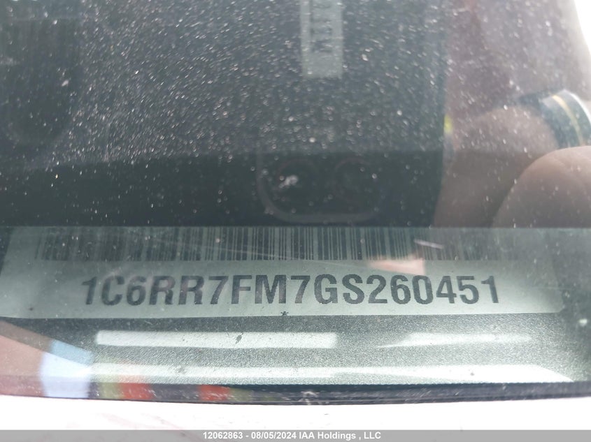 2016 Ram 1500 St VIN: 1C6RR7FM7GS260451 Lot: 12062863