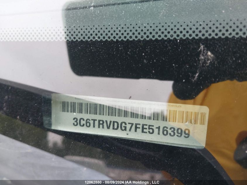 2015 Ram Promaster 2500 High Roof VIN: 3C6TRVDG7FE516399 Lot: 12062880