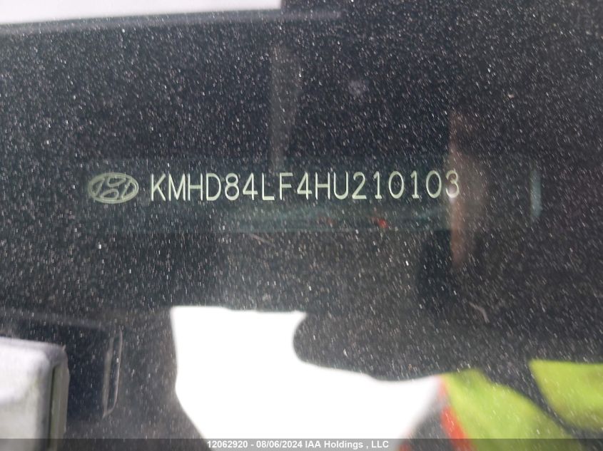 2017 Hyundai Elantra Gls VIN: KMHD84LF4HU210103 Lot: 12062920