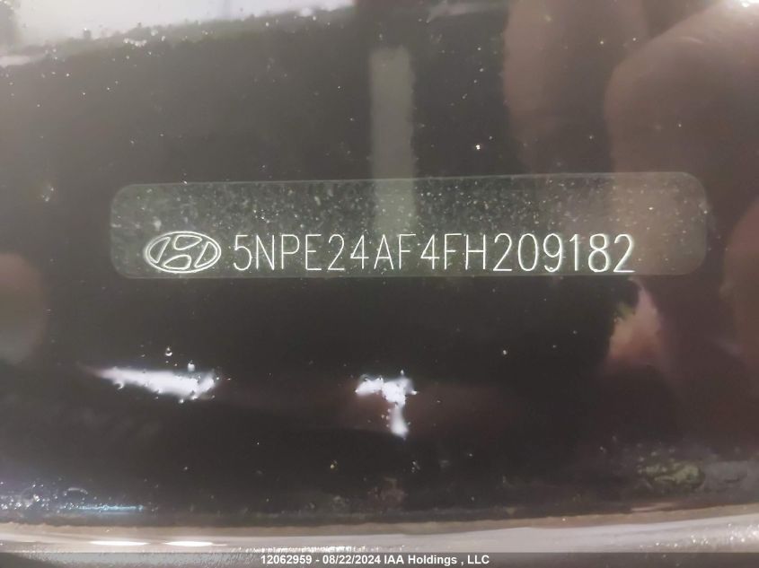 2015 Hyundai Sonata Gls VIN: 5NPE24AF4FH209182 Lot: 12062959