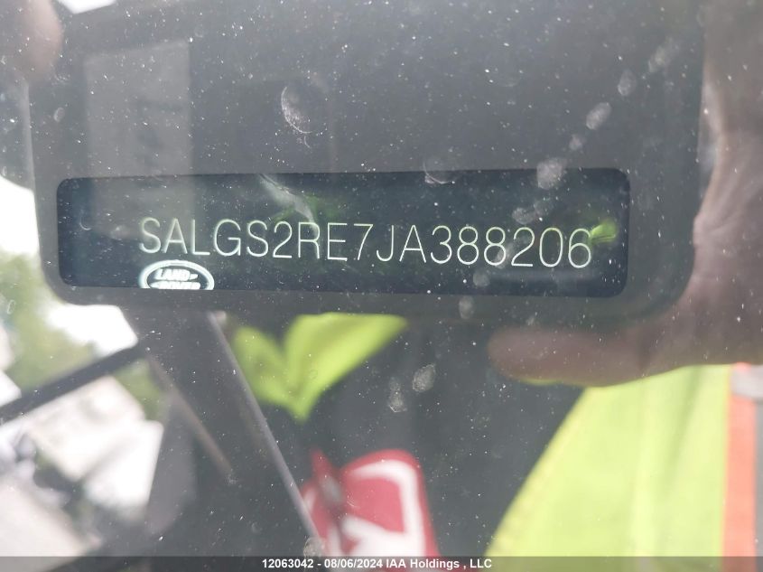 2018 Land Rover Range Rover VIN: SALGS2RE7JA388206 Lot: 12063042