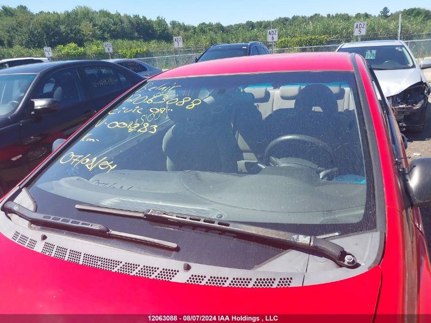 2009 Honda Civic VIN: 2HGFG113X9H001283 Lot: 12063088