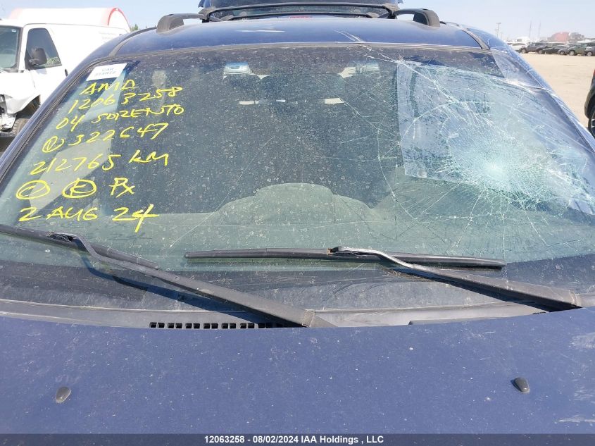 2004 Kia Sorento VIN: KNDJC733X45322647 Lot: 12063258