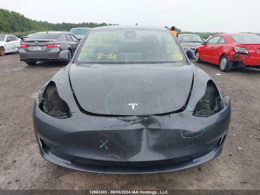 2022 Tesla Model 3 VIN: 5YJ3E1EA7NF167051 Lot: 12063303