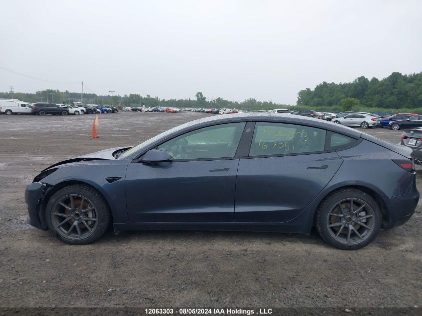 2022 Tesla Model 3 VIN: 5YJ3E1EA7NF167051 Lot: 12063303