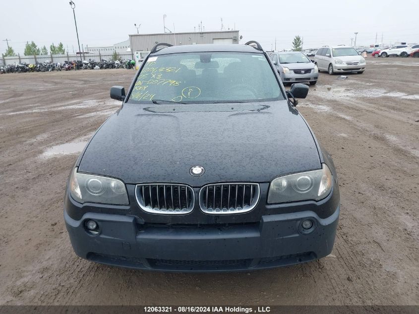 2005 BMW X3 VIN: WBXPA93435WD07798 Lot: 12063321