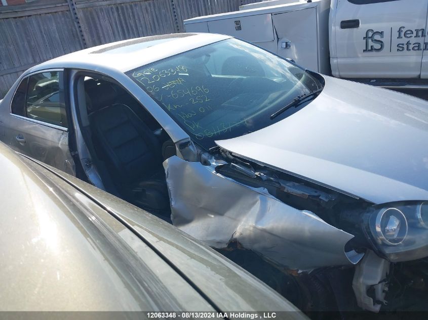 2006 Volkswagen Jetta Sedan VIN: 3VWMJ31K66M654696 Lot: 12063348