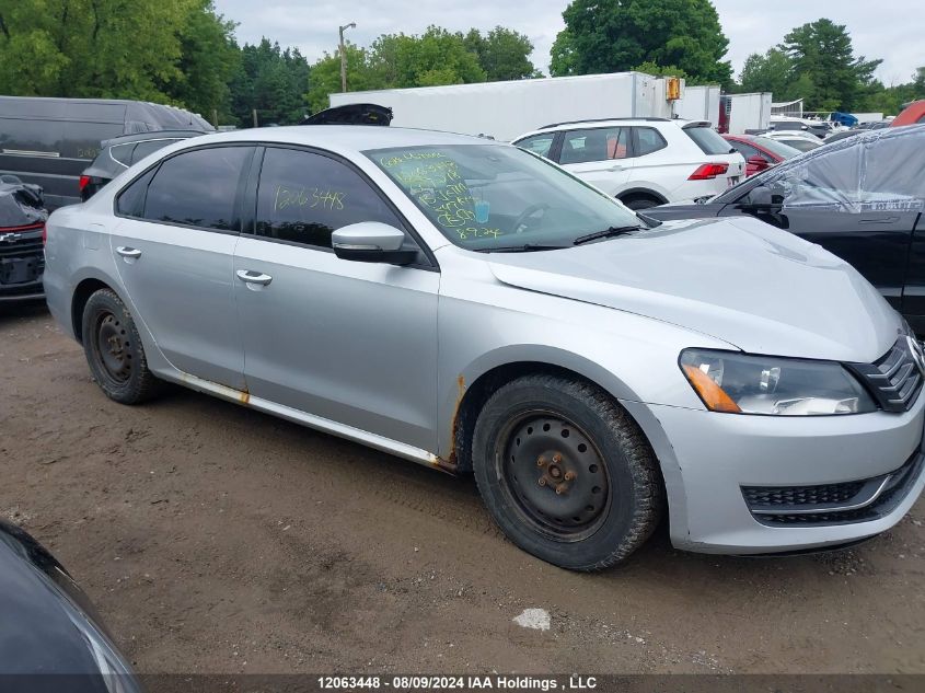 2013 Volkswagen Passat VIN: 1VWAH7A31DC007278 Lot: 12063448