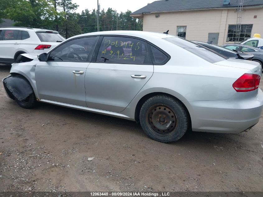 2013 Volkswagen Passat VIN: 1VWAH7A31DC007278 Lot: 12063448