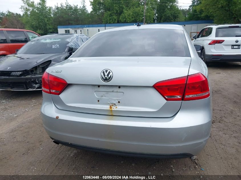 2013 Volkswagen Passat VIN: 1VWAH7A31DC007278 Lot: 12063448