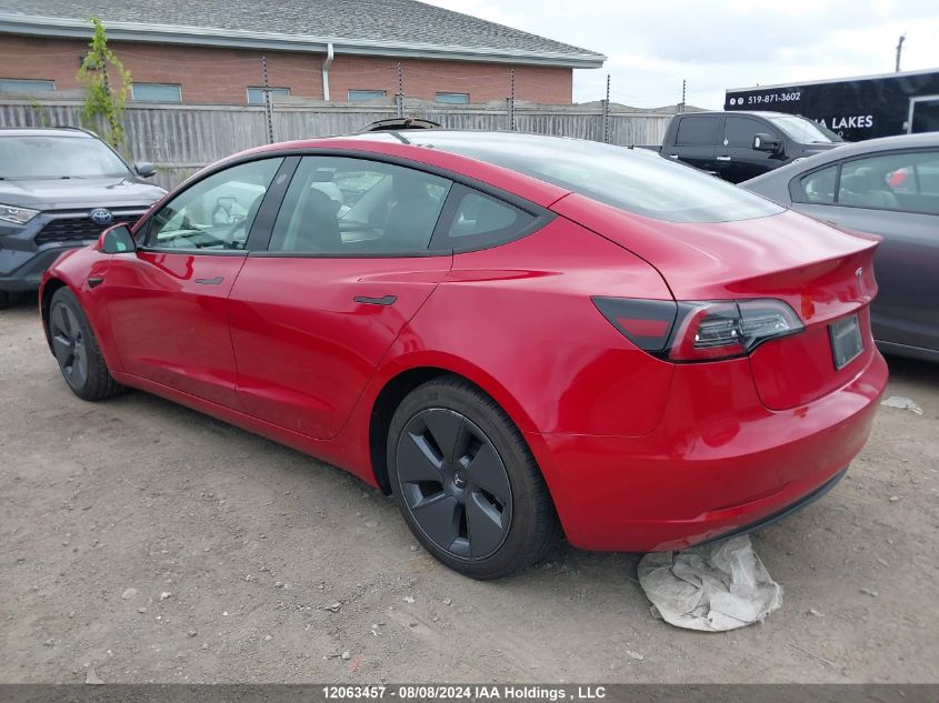 2023 Tesla Model 3 VIN: 5YJ3E1EAXPF385276 Lot: 12063457