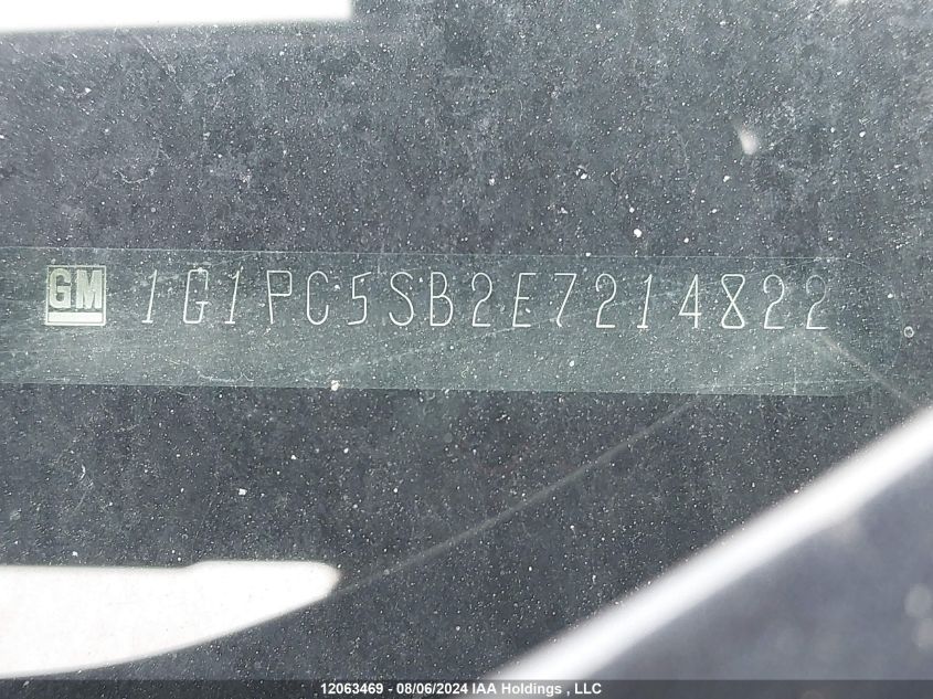 2014 Chevrolet Cruze VIN: 1G1PC5SB2E7214822 Lot: 12063469