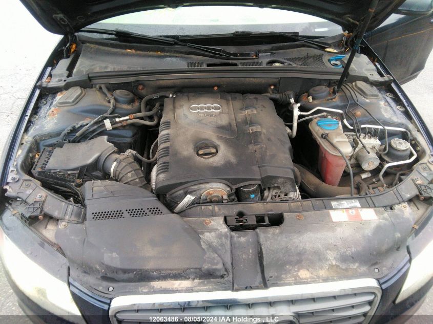 2010 Audi A4 VIN: WAUFFCFL4AN029000 Lot: 12063486