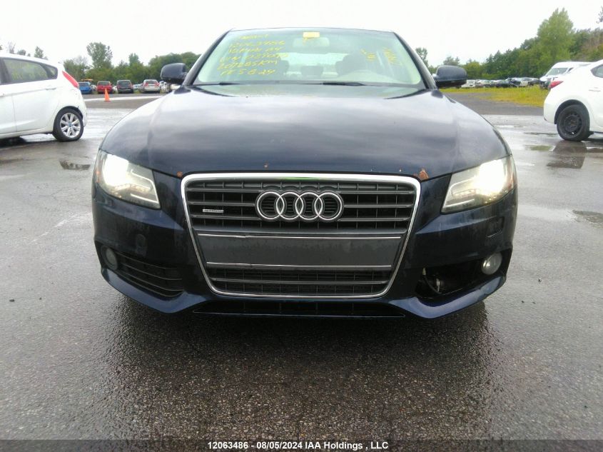 2010 Audi A4 VIN: WAUFFCFL4AN029000 Lot: 12063486