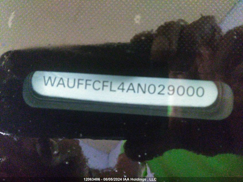 2010 Audi A4 VIN: WAUFFCFL4AN029000 Lot: 12063486