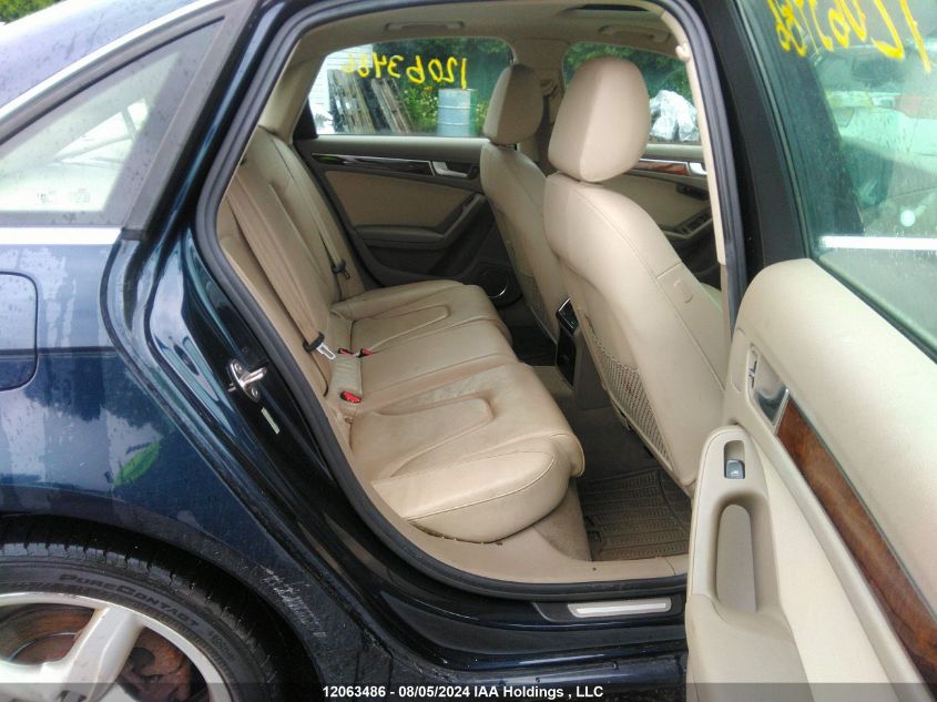 2010 Audi A4 VIN: WAUFFCFL4AN029000 Lot: 12063486