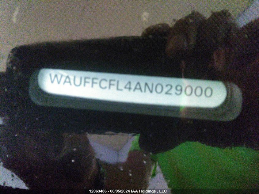 2010 Audi A4 VIN: WAUFFCFL4AN029000 Lot: 12063486