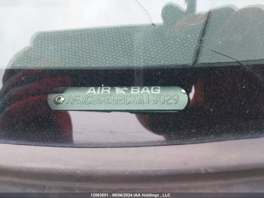 2012 Ford Escape Limited VIN: 1FMCU9EG2CKA18029 Lot: 12063501