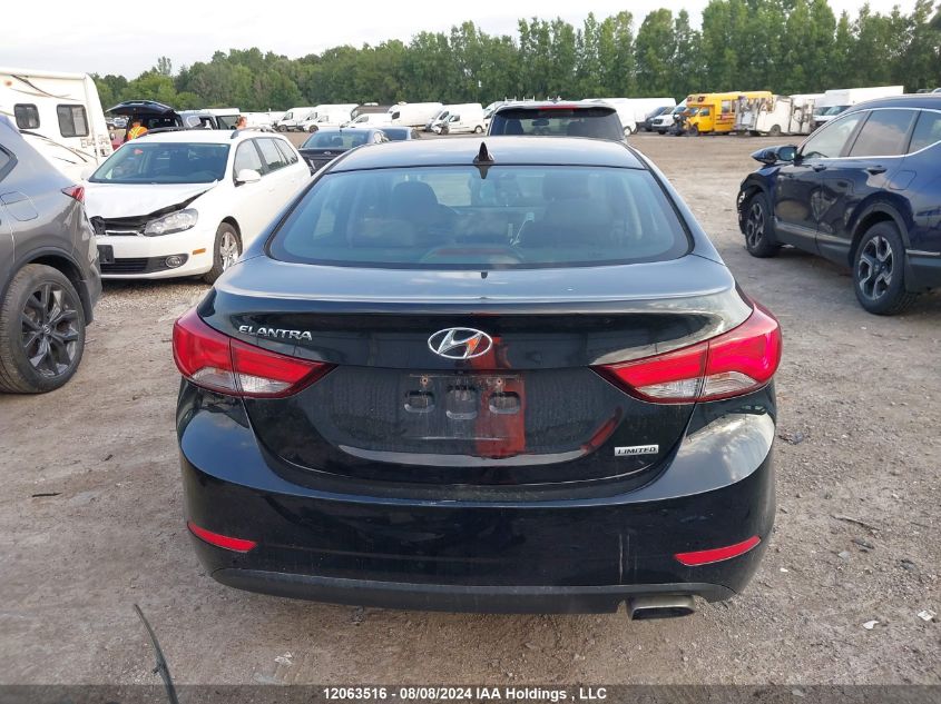 2016 Hyundai Elantra Limited VIN: KMHDH4AH1GU606962 Lot: 12063516