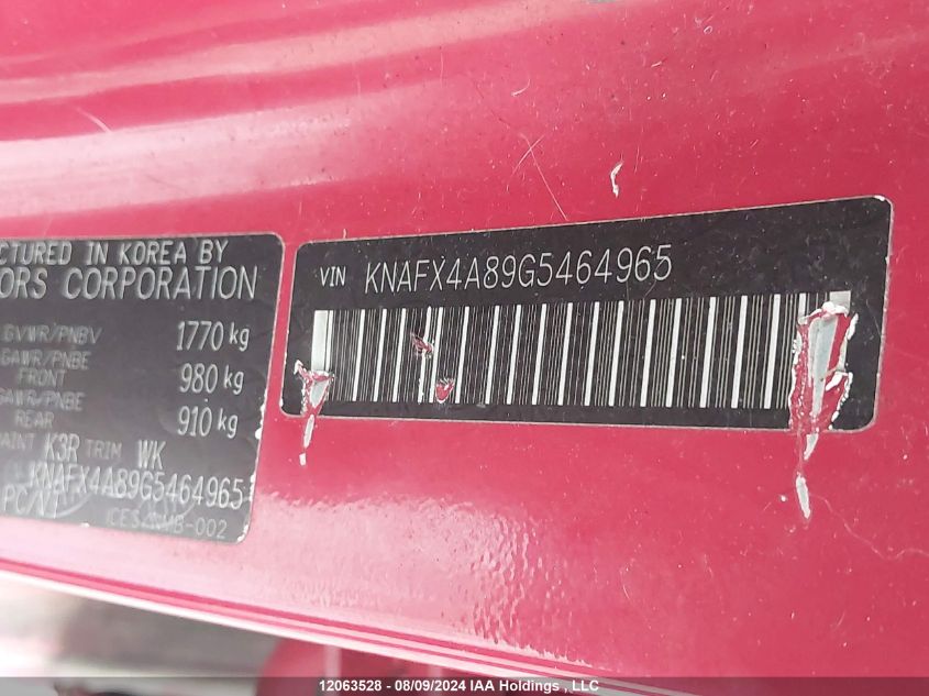 2016 Kia Forte VIN: KNAFX4A89G5464965 Lot: 12063528