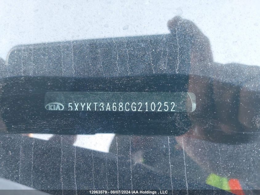 2012 Kia Sorento VIN: 5XYKT3A68CG210252 Lot: 12063579