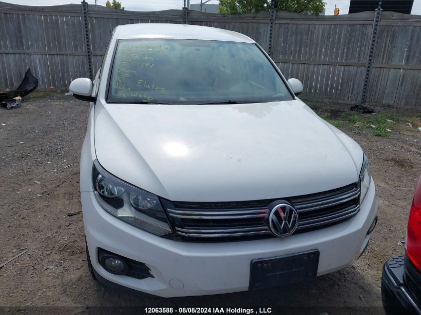 2013 Volkswagen Tiguan VIN: WVGKV3AX3DW570497 Lot: 12063588