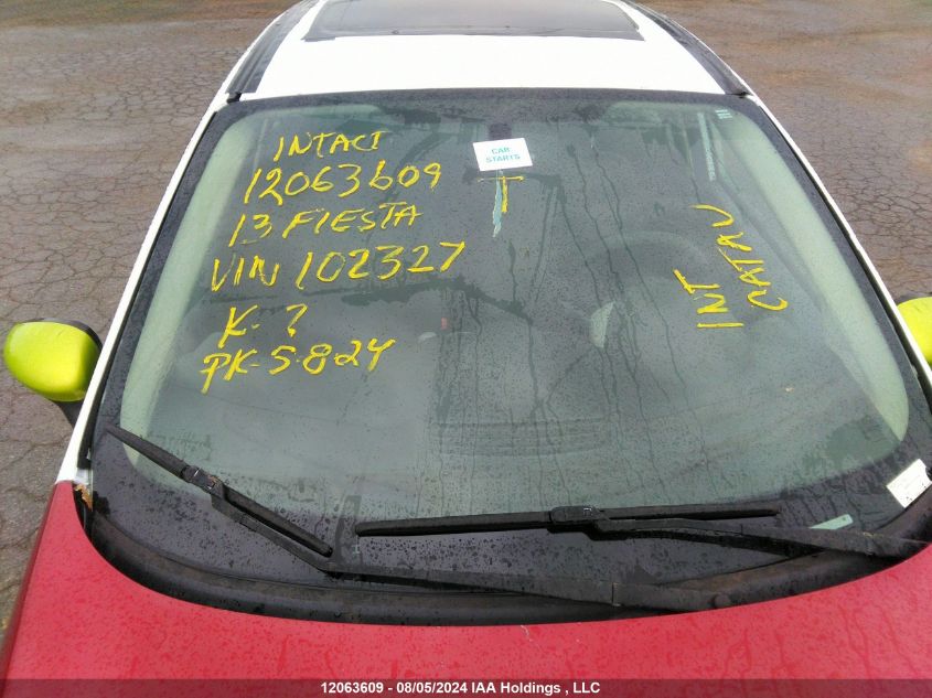 2013 Ford Fiesta VIN: 3FADP4EJ5DM102327 Lot: 12063609