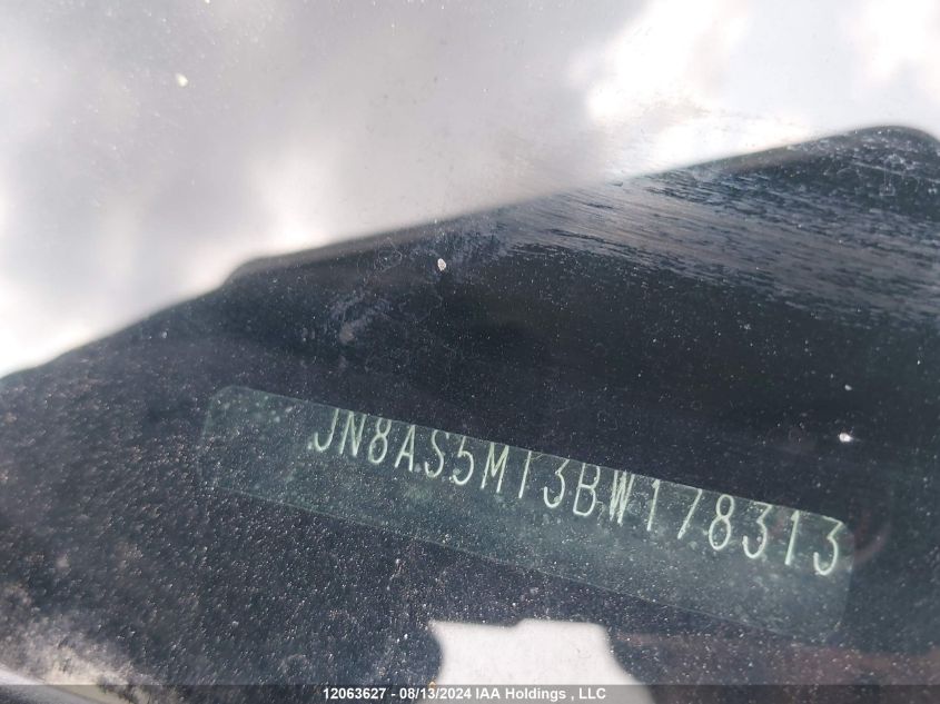 2011 Nissan Rogue Sv VIN: JN8AS5MT3BW178313 Lot: 12063627
