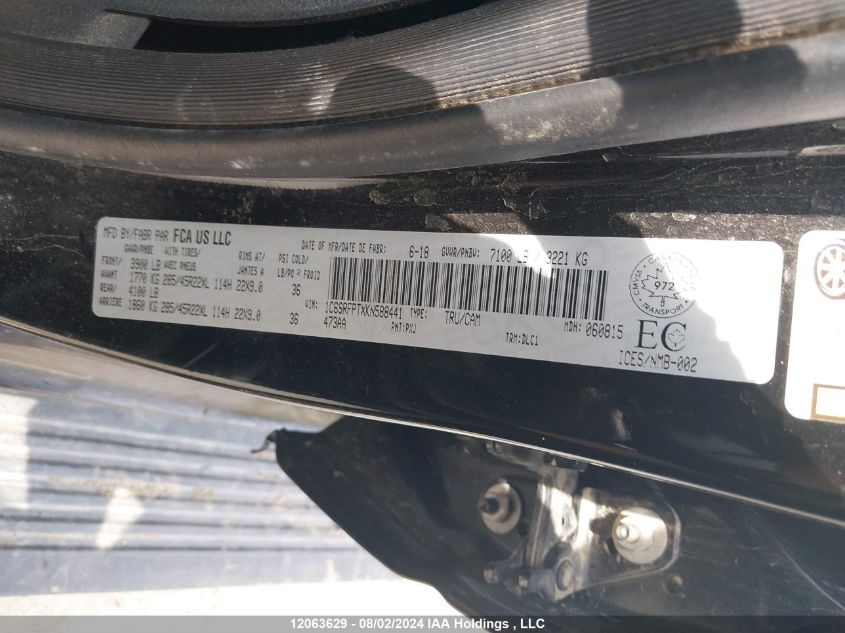 2019 Ram 1500 Limited VIN: 1C6SRFPTXKN588441 Lot: 12063629