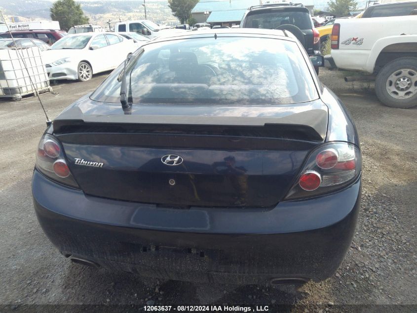 2008 Hyundai Tiburon Gs VIN: KMHHM65D98U296822 Lot: 12063637