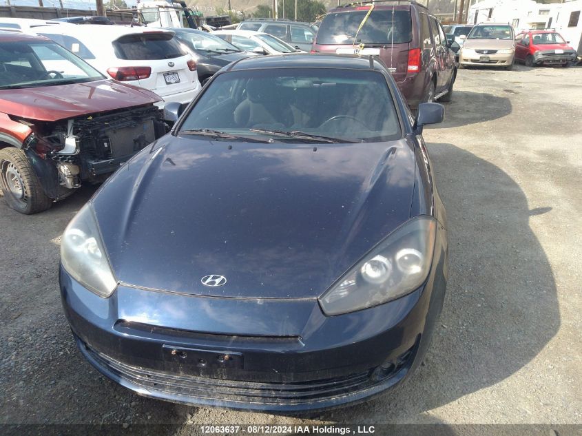 2008 Hyundai Tiburon Gs VIN: KMHHM65D98U296822 Lot: 12063637