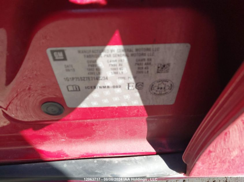 2014 Chevrolet Cruze VIN: 1G1P75SZ7E7140234 Lot: 12063717