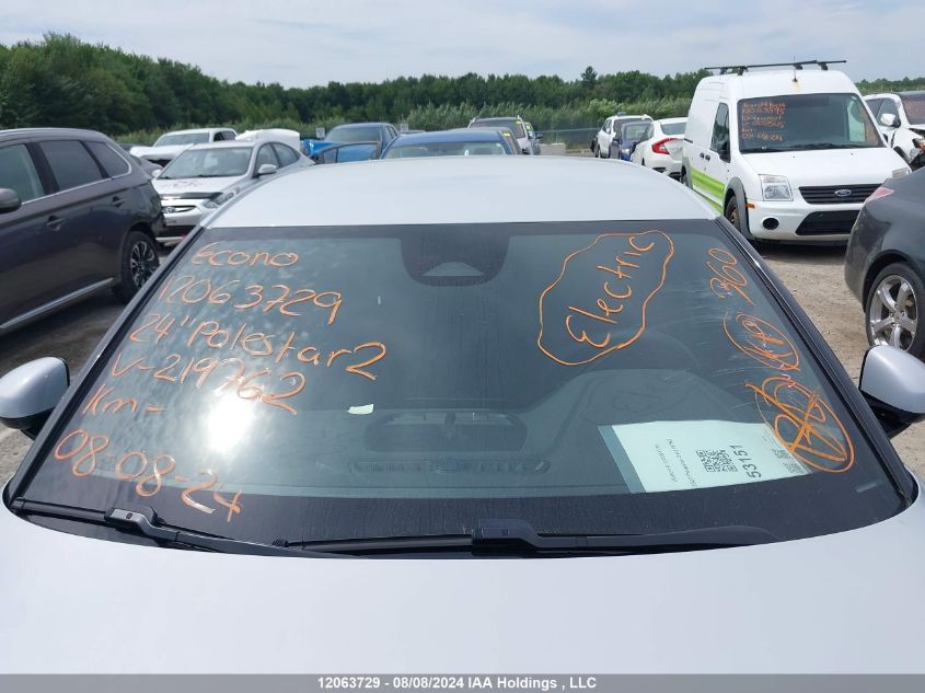 2024 Polestar 2 VIN: YSMFE3KAXRL219762 Lot: 12063729