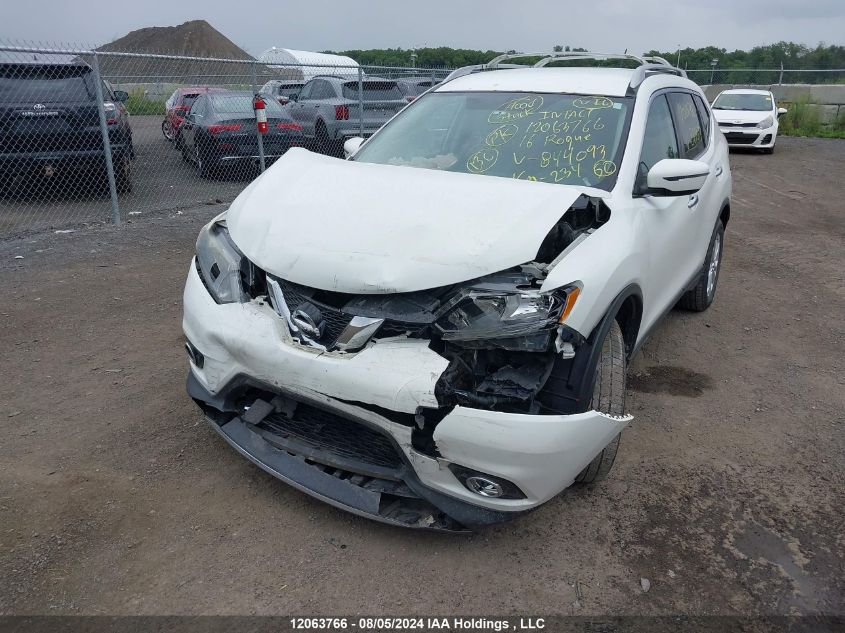 2016 Nissan Rogue VIN: 5N1AT2MV8GC844093 Lot: 12063766