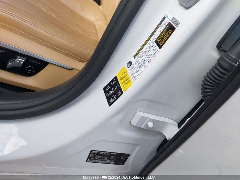 2016 BMW 7 Series VIN: WBA7F2C50GG421053 Lot: 12063776